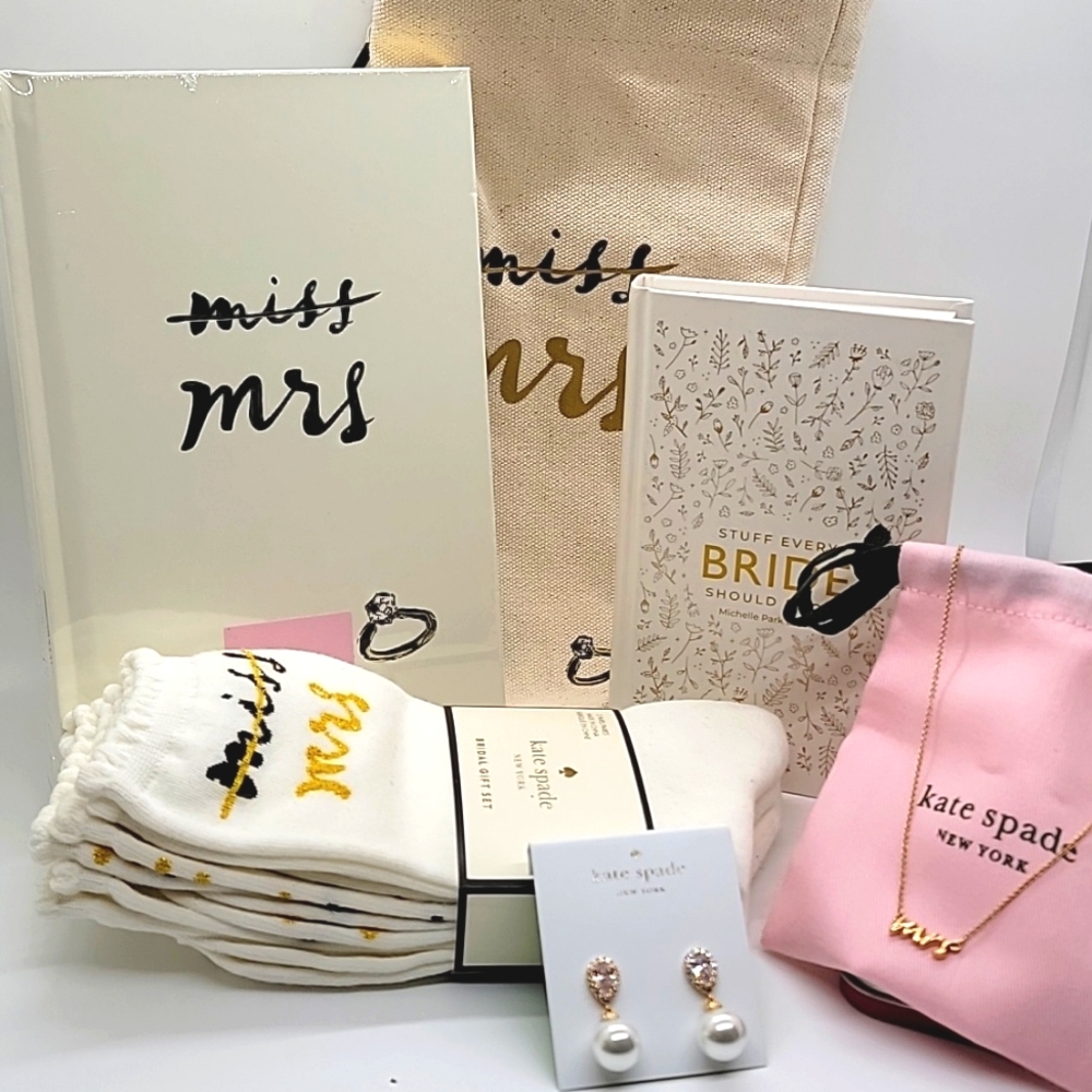 7PC KATE SPADE MISS TO MRS GIFT SET